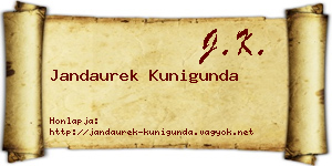 Jandaurek Kunigunda névjegykártya
